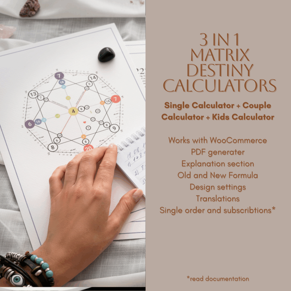 Matrix Destiny Calculator + Matrix Kids Calculator + Couple Matrix Calculator