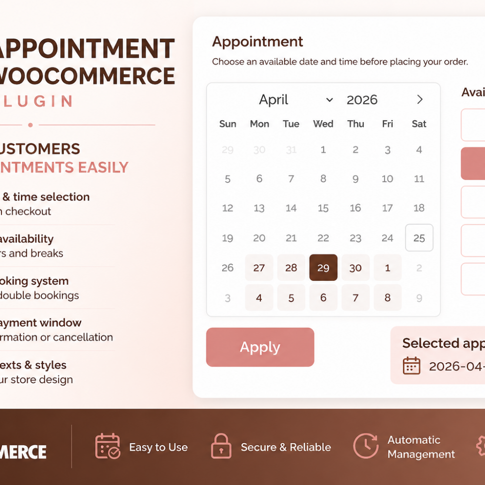Appointment WooCommerce Plugin